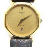 Breil Okay Botticelli ladies Swiss wristwatch, octagonal gold face, date aperture at 6 o'clock on