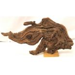 Small root-wood sculpture. P&P Group 2 (£18+VAT for the first lot and £3+VAT for subsequent lots)
