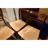 Set of four Meredew mahogany dining chairs. Not available for in-house P&P, contact Paul O'Hea at
