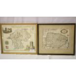Robert Morden map of Norfolk and a Thomas Morle map of Westmoreland. Not available for in-house P&P,