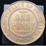 1928 - Commonwealth of Australia - One Penny under George V. P&P Group 1 (£14+VAT for the first