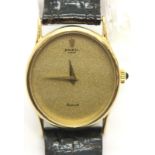 Breil Okay Botticelli ladies Swiss wristwatch, champagne dial, gold hands on brown leather strap.