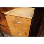 Oak effect three drawer filing cabinet. Not available for in-house P&P, contact Paul O'Hea at