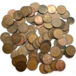 George V and later copper halfpennies. P&P Group 1 (£14+VAT for the first lot and £1+VAT for