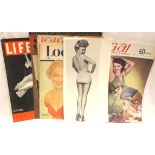 Seven magazines and other memorabilia including film images and more, 930s-1950s. P&P Group 2 (£18+