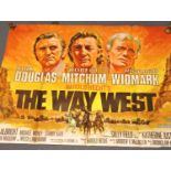 The Way West film poster. P&P Group 2 (£18+VAT for the first lot and £3+VAT for subsequent lots)