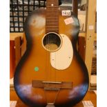 Three quarter sized six string acoustic guitar. Not available for in-house P&P, contact Paul O'Hea