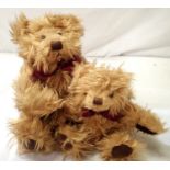 Russ Bears; Gregory and Baby Gregory, H: 20 cm and H: 10 cm. P&P Group 1 (£14+VAT for the first