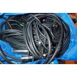 Collection of mixed audio sound system cabling. Not available for in-house P&P, contact Paul O'Hea