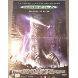 Godzilla Yugoslavian 46 x 75 1998 movie poster Matthew Broderick, Jean Reno. P&P Group 2 (£18+VAT