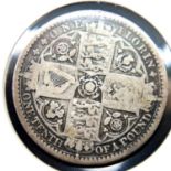 An 1849 silver florin of Queen Victoria, gothic head. P&P Group 1 (£14+VAT for the first lot and £