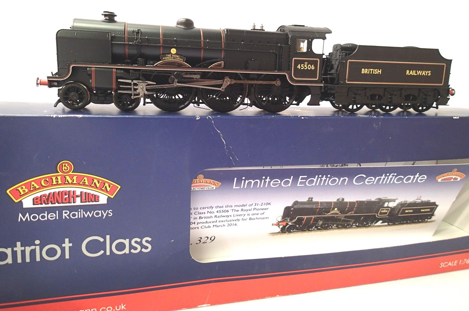 Bachmann 31-210K Patriot 45506 Royal Pioneer Corps, BR Black, Bachmann Collectors Club edition 329/