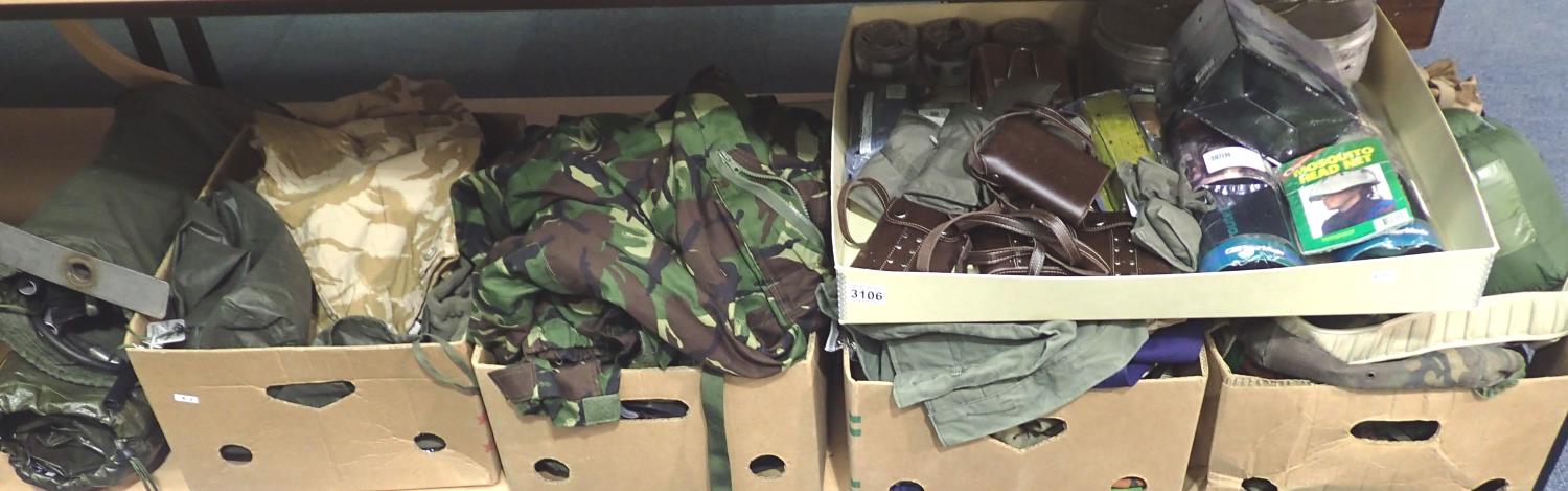 Very large quantity of mixed Army surplus, some unused, including Military issue shirts. Not