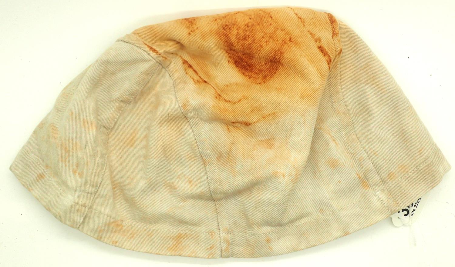 WWII German helmet snow cover as used on the Eastern Front. P&P Group 1 (£14+VAT for the first lot - Image 2 of 2