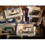 A box of Oxford diecast toy cars and wagons. P&P Group 3 (£25+VAT for the first lot and £5+VAT for