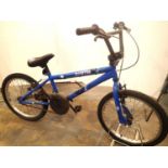 A childs 14'' X frame X rated BMX stunt bike with front and rear brakes. Not available for in-
