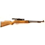 B.A.M. B4 22 air rifle with original scope. P&P Group 3 (£25+VAT for the first lot and £5+VAT for