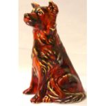 Anita Harris Collie Dog, singed in gold, H: 12. cm. P&P Group 1 (£14+VAT for the first lot and £1+