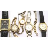 Collection of mixed wristwatches including a 9ct gold cocktail wristwatch. P&P Group 1 (£14+VAT