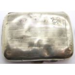 Silver cigarette / card case, 47g. P&P Group 1 (£14+VAT for the first lot and £1+VAT for