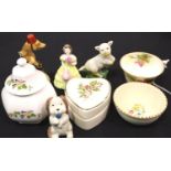 Named ceramics including Wade and Royal Worcester. P&P Group 3 (£25+VAT for the first lot and £5+VAT