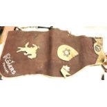 Roy Rogers chaps, 1940s, leather and canvas construction. P&P Group 2 (£18+VAT for the first lot and