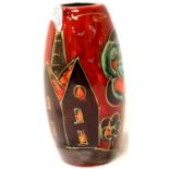 Anita Harris Halloween vase, signed in gold, H: 18 cm. P&P Group 2 (£18+VAT for the first lot and £