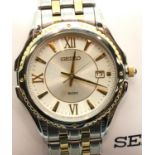 Gents boxed Seiko stainless steel wristwatch, no SGEE94. P&P Group 1 (£14+VAT for the first lot