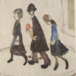 LAURENCE STEPHEN LOWRY RA (1887-1976) limited edition print, The Family, signed to lower right ,