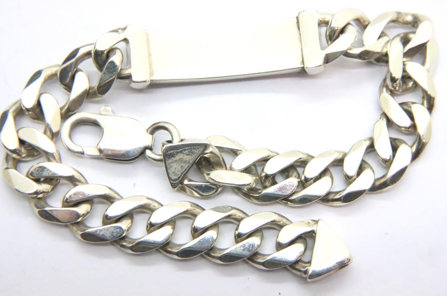 925 silver ID bracelet, L: 21 cm. P&P Group 1 (£14+VAT for the first lot and £1+VAT for subsequent - Image 2 of 2