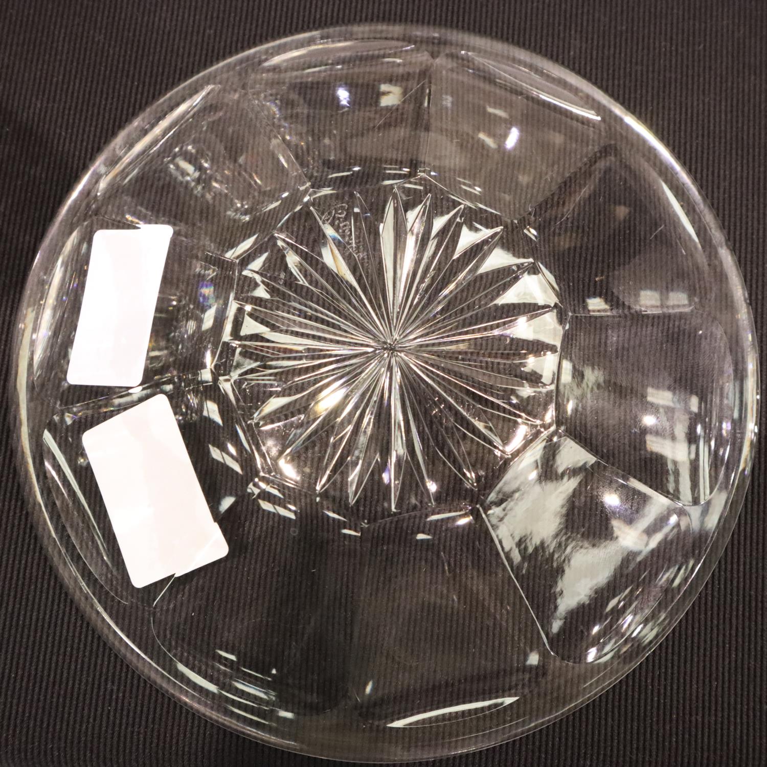 A set of eight Brierley crystal cake plates (some with small chips) and eight mixed Edinburgh - Image 2 of 3