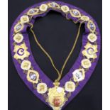 Royal Order of Buffaloes collar chain, Progress Lodge 5221. P&P Group 1 (£14+VAT for the first lot