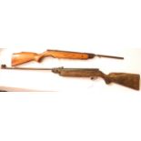 Two vintage Weihrauch 177 air rifles for spares or repair. Not available for in-house P&P, contact