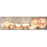 19th century Chinese part tea service of twelve pieces. P&P, contact Paul O'Hea at Mailboxes on