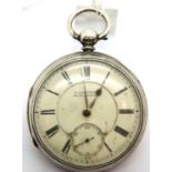 Hallmarked silver heavy gauge pocket watch by G Aaronson Manchester, Chester assay, not working at