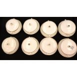 Set of eight Hammersley lidded soup coupes. P&P Group 3 (£25+VAT for the first lot and £5+VAT for