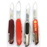 Four mixed multi blade knives. P&P Group 2 (£18+VAT for the first lot and £3+VAT for subsequent
