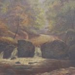 Signed Victorian oil on canvas of a River scene in a good Period gilt frame signed J Barnes 1897