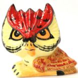 Lorna Bailey small Bird Owl, H: 95 mm. P&P Group 1 (£14+VAT for the first lot and £1+VAT for
