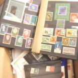 Box of world postage stamps, both used and unused. P&P Group 3 (£25+VAT for the first lot and £5+VAT