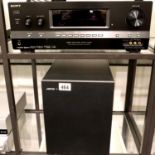 Sony TV surround sound system with a Jamo boom box and five Jamo speakers. Not available for in-