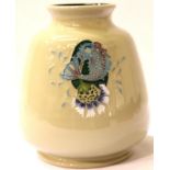 Moorcroft vase in the Fish pattern, H: 14 cm. P&P Group 2 (£18+VAT for the first lot and £3+VAT