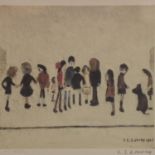 LAWRENCE STEPHEN LOWRY RA (1887-1976) limited edition print Group Of Children, signed lower right,