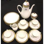 Bavarian gilt twenty one piece coffee service. Not available for in-house P&P, contact Paul O'Hea at