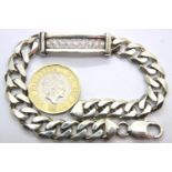925 silver ID bracelet, L: 21 cm. P&P Group 1 (£14+VAT for the first lot and £1+VAT for subsequent