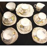Twenty piece tea service in the Crinoline Lady pattern. Not available for in-house P&P, contact Paul