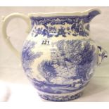 Large Spode Signature Collection rural scenes pattern limited edition jug, 422/750 for 2001, H: 40