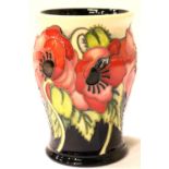 Moorcroft Yeats Poppy vase limited edition 13/50, H: 14 cm. P&P Group 2 (£18+VAT for the first lot