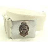 Princess of Wales Royal Regiment no.1 dress belt with enamelled polished steel buckle. P&P Group