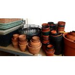 Selection of mixed plant pots and troughs. Not available for in-house P&P, contact Paul O'Hea at